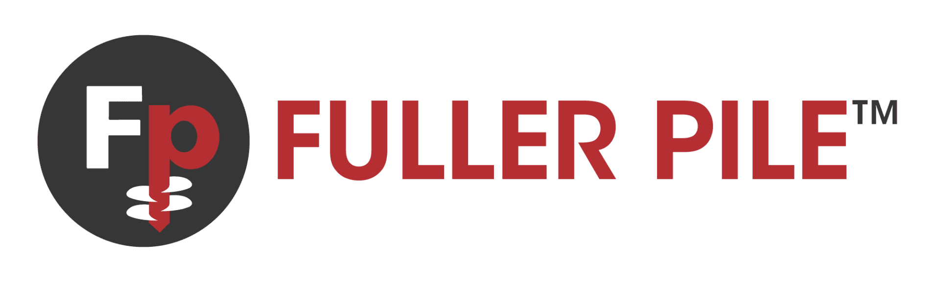 Fuller Pile logo with screw-pile icon